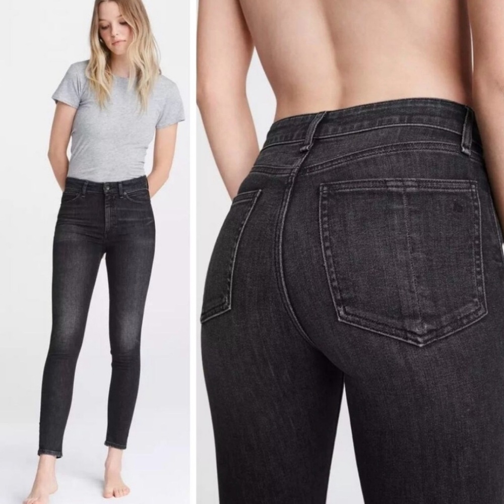Rag & Bone Nina High Rise Ankle Skinny Women's Black Skinny Jeans